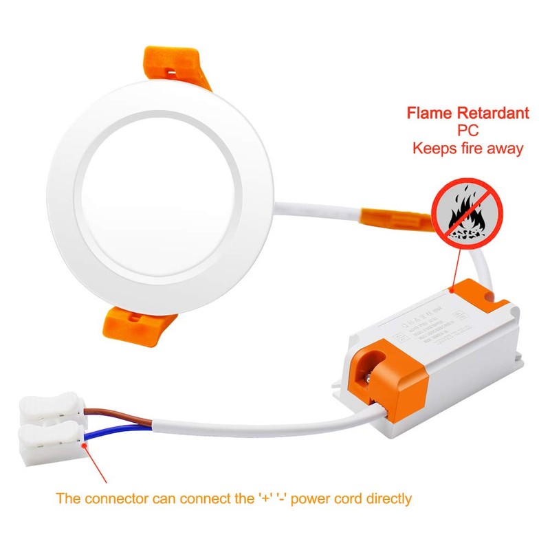 BIRRAY 3 Inch LED Recessed Lighting, 5W(40W Halogen Equivalent) Dimmable