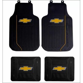 PlastiColor New 8pcs Chevy Elite Logo Car Truck Seat Covers Floor Mats Wheel Cover Keychain