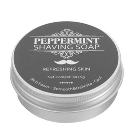 MERRYHAPY Men Shave Soap Peppermint Shaving Soap Bar Beard Shaving Cream Travel Size
