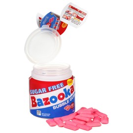 Bazooka Bubble Gum, Sugar Free Original, 60Count To Go Cup