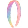 Aprince Glitter Headbands for Girls Rainbow1 Cute Sparkly Bling Wide
