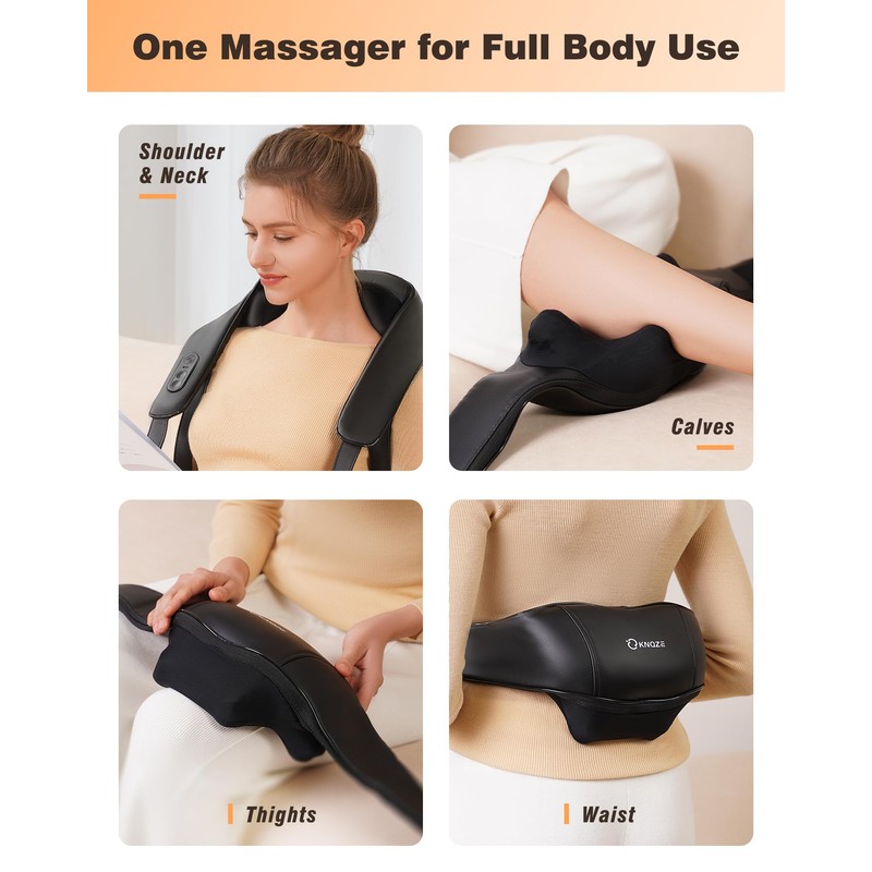 Cordless Neck and Shoulder Massager with Heat, Back and Neck