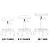 BOKKOLIK Set of 2-Industrial Bar Stool-Counter Height Chairs- Swivel Wooden