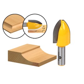 Yonico Raised Panel Cabinet Door Router Bits Vertical Cove 1/2-Inch Shank 12145