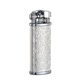 Mini Kerosene Lighter Creative Retro Old-Fashioned Grinding Wheel Lighter Men's Gift (HT729SILVER)