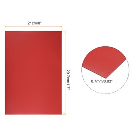 sourcing map 3Pcs Dry Erase Magnetic Strip 11.7" x 8" Magnetic Sheet Labels Stickers Writable Red for Whiteboards Refrigerator and Crafts Reusable Strips