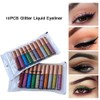 10 Pcs Glitter Liquid Eyeliner Metallic Glitter Eyeshadow Waterproof Long