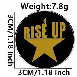 3pcs Hamilton Broadway Musical Lapel Pins, Rise Up Hamilton Pins, Musical Inspiration Jewelry, Metal Alloy Badges