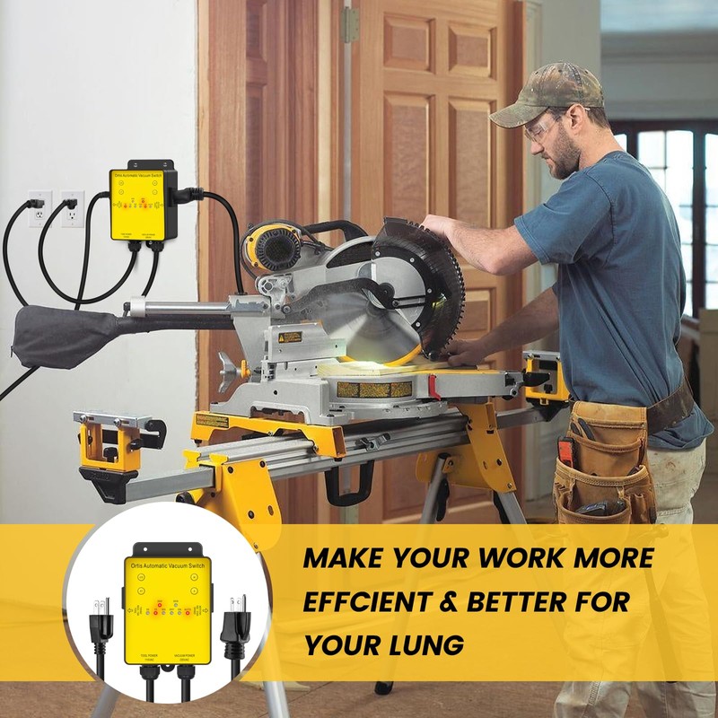 220V Automatic Vacuum Switch, Ortis Dust Collector Switch for 110V