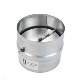 IRSTBL - 4 Inch Backdraft Damper HVAC Duct Insert - Galvanised Steel One-Way Airflow Backflow Preventer with Spring-Loaded Aluminium Flaps
