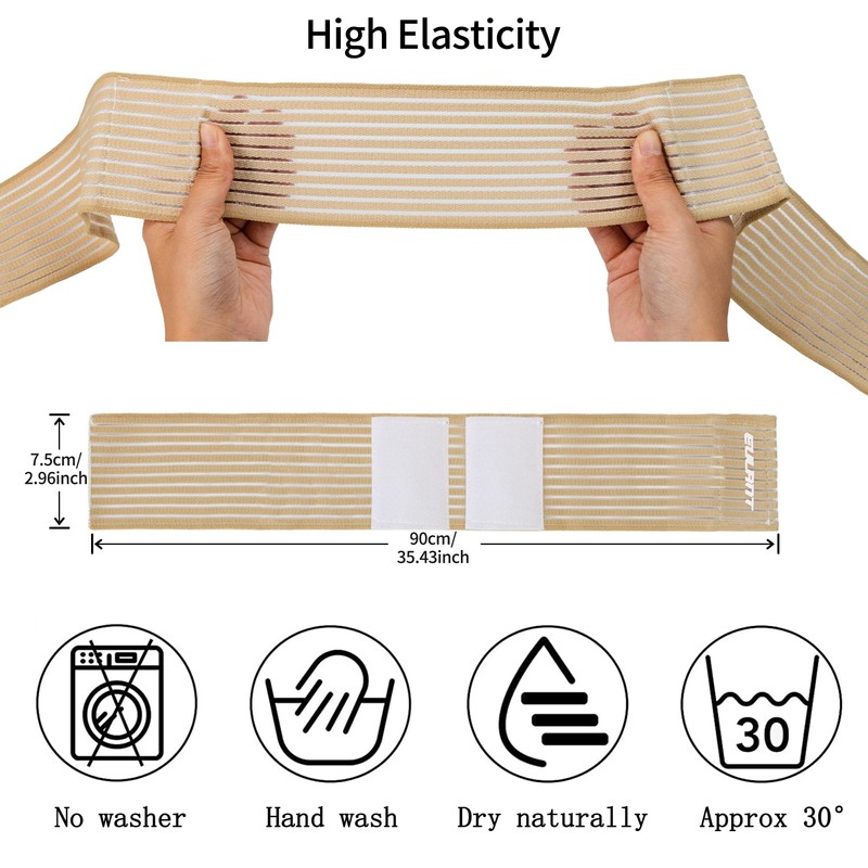 EULANT Elastic Bandage Compression Wrap 90 cm, Elastic Bandage/Elbow Bandage/Elastic