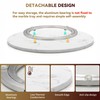 16" Marble Lazy Susan, Stone White Lazy Susan for Table