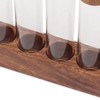 Coffee Bean Storage Tubes with Walnut Wood Stand Lid Glass