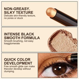 LINXINS Eyeshadow Stick 8PCS Eye Shadow Stick, Colourpop Eyeshadow Pencil, Cream Eyeshadow Stick, Matte Shimmer Eye Shadow Pencil Crayon, Waterproof Long-lasting Eye Shadow Sticks Set