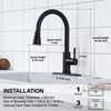 Matte Black Kitchen Faucet with Pull Down Sprayer - High