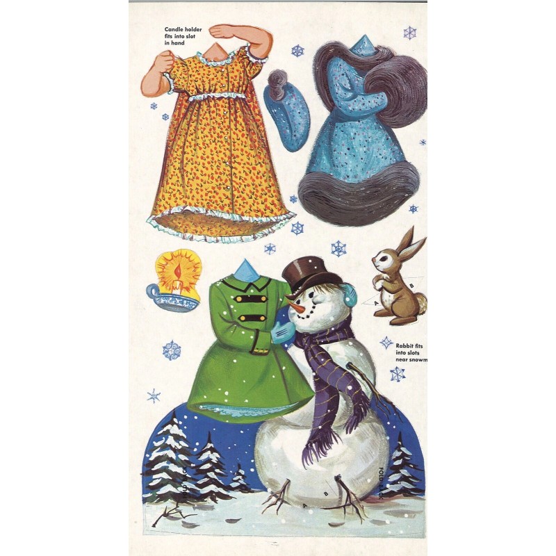 VINTAGE 1960 PAPER DOLLS GOLDEN CUTE LASR REPRODUCTIN~Or