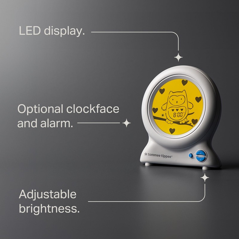 Tommee Tippee Groclock Sleep Trainer Clock, Alarm Clock and Nightlight