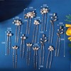 13 Pieces Pearl Crystal Bridal Hair Pins Rhinestone Flower Wedding