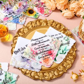SmoothNovelty Handkerchiefs for Women Christian Gifts Bulk Soft Gifts Inspirational Religious Bible Verse(100 Pcs,Classic)