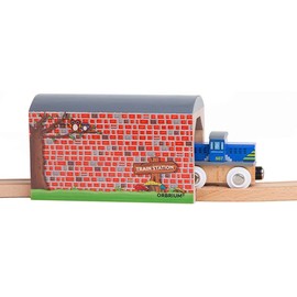 Orbrium Solid Wood Large Wooden Train Tunnel Track Compatible with Thomas Brio Chugginginton Set
