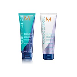 Moroccanoil Blonde Perfecting Purple Shampoo and Purple Conditioner Duo Bundle