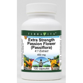 Extra Strength Passion Flower (Passiflora) 4:1 Extract - 450 mg (100 Capsules, ZIN: 511269)