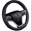 ProElite Black Lace-On Steering Wheel Cover Universal 15 inch