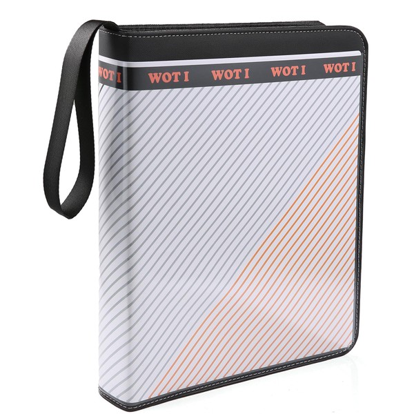 WOT I 900-Pocket Customizable Trading Card Binder w/Clear Front Cover&Spine