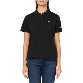 Lacoste Women's Regular Fit Short Sleeve Polo, Black, 8