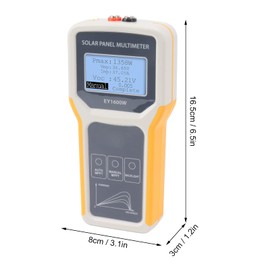 Solar Panel Tester Photovoltaic Multimeter EY1600W with Backlight MPPT Tester Open Circuit Voltage Tool for Solar PV Testing Yellow