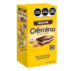 Cremino Display 50 Piezas Tableta con Cocoa Sabor Avellana                                                                                            