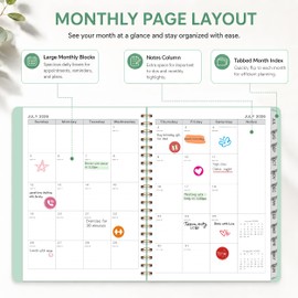 Planner 2026-2027, Weekly & Monthly Academic Planner, A4, Mint Green