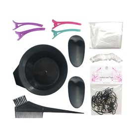 Colouring Brush Comb Mixing Bowl Ear Caps Shower Cap Apron Sections Clips and Hair Bands for DIY Salon Hair Dyeing Tool
