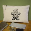 'Gingerbread Man' Canvas Clutch Bag/Accessory Case (CL00034945)