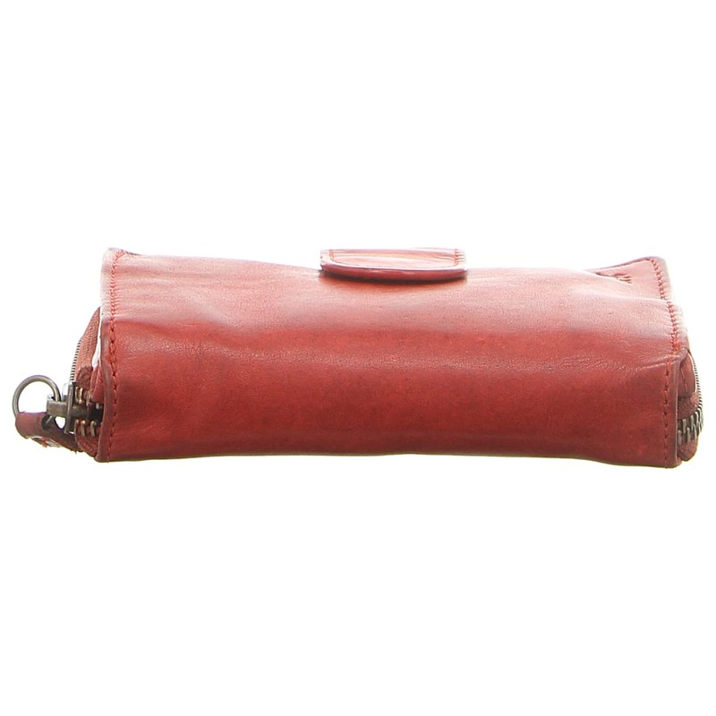 Bear Design Women's Leather Wallet 10 Card Slots Red