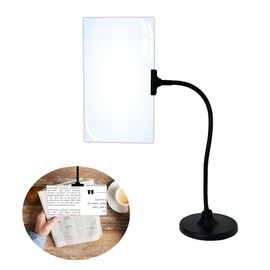 Lupa grande con soporte manos libres, lupa de piso flexible para libros completos, regalos para leer, pintar, coser, teléfono, para personas mayores, niños, personas con discapacidad visual, 4X, 10 x 6 pulgadas