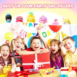 OPPZZIT Party Bag Fillers for Girls and Boys, 30 Pcs Multi Coloured Pens All in One, Cute Animal Novelty Funny Pen, Goodie Bags Filler and Class Fifts for Kids