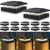 Peasur 4x4in Solar Post Cap Lights Outdoor with 3 Modes,