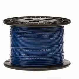 Remington Industries 18UL1007STRBLU1000 18 AWG Gauge Stranded Hook Up Wire, 1000 feet Length, Blue, 0.0403" Diameter, UL1007, 300 Volts