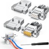 JUXINICE - Juego de 2 conectores serie DB9 con carcasa