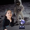 YATOSEEN 3D Astronaut and Moon Crystal Ball with Multicoloured Night