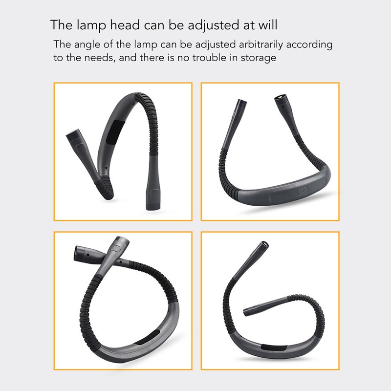 LED Neck Reading Light Lightweight Three Color Dimmable Brightness Hug