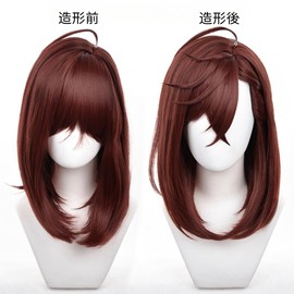 Sizuuenn Danda Dan Momo Ayase Momo Wig, Cosplay, Heat Resistant Wig, High Temperature Hair Yarn, Cosplay Wig, Dedicated Net for Events, School Festivals, Cultural Festivals, Photography, Disguise