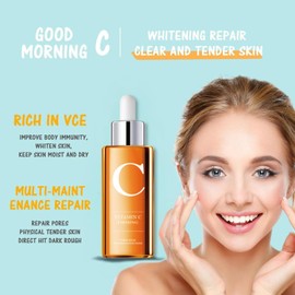 Anti Aging Serum Hyaluronic Acid Serum Duo Set - Vitamin C AM. & Retinol PM. - Collagen Boost, Anti-Wrinkle, Anti-Aging, Dark Circle, Sun Damage, Brighten Hydrate Face Serum, Korean Skin Care