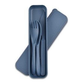 Picnic Cutlery, Reusable Plastic Cutlery, Table Cutlery, Lunch Box, for Travel, Picnic, Camping, Work, School or Daily Use (Blue)