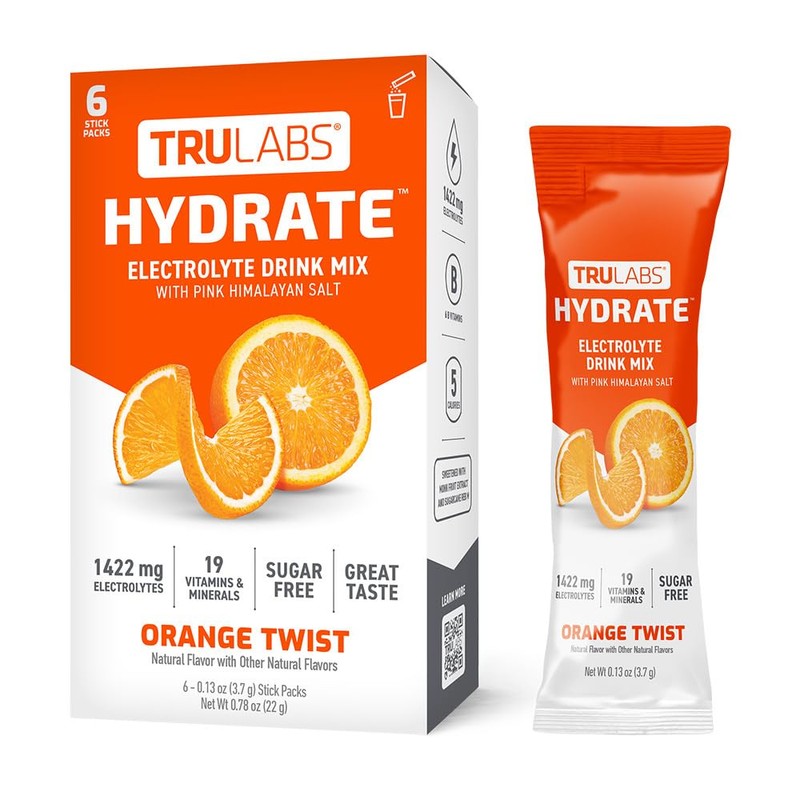 TRULABS Hydrate - Strawberry Lemonade. Sugar Free Electrolytes Hydration Packets.