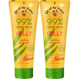 Pack of 2 x Lily of the Desert Aloe Vera Gelly Soothing Moisturizer - 8 oz