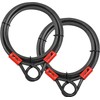 BV Heavy-Duty 15FT Security Cable with Loops-10mm (3/8 Inch) Cut-Resistant