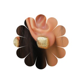 Gold Earrings for Women Chunky Gold Drop Teardrop Earrings Gold Stud Earrings Dangle Statement Dangle Earrings For Women Girls (MetalSquare)