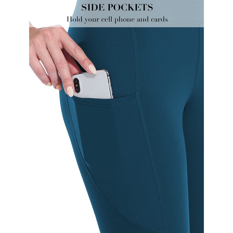 CharmLeaks Women Short Leggings with Two Pocket Yoga Shorts Tummy